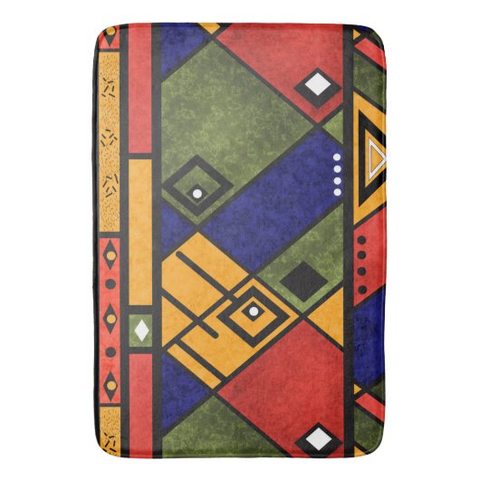 Nahtloses afrikanisches Ethno-Muster Badematte (Vorderseite Vertikal)