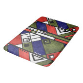 Nahtloses afrikanisches Ethno-Muster Badematte (Schrägansicht)