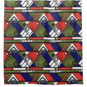 Nahtloses afrikanisches Ethno-Muster Duschvorhang (Vorderseite)