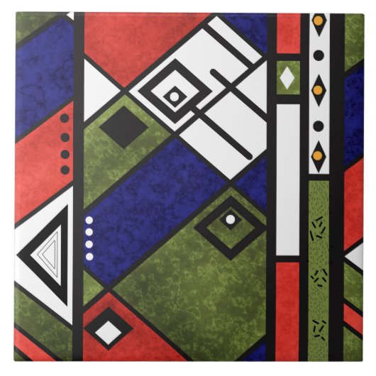 Nahtloses afrikanisches Ethno-Muster Fliese (Vorderseite)