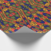 Nahtloses afrikanisches Ethno-Muster Geschenkpapier (Ecke)