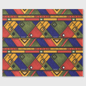 Nahtloses afrikanisches Ethno-Muster Geschenkpapier (Flach)