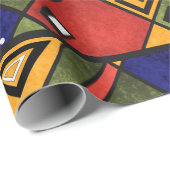 Nahtloses afrikanisches Ethno-Muster Geschenkpapier (Rolleneckpunkt)