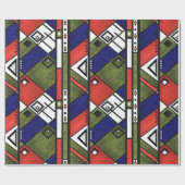 Nahtloses afrikanisches Ethno-Muster Geschenkpapier (Flach)