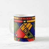 Nahtloses afrikanisches Ethno-Muster Kaffeetasse (Vorderseite Links)