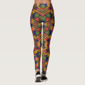 Nahtloses afrikanisches Ethno-Muster Leggings (Rückseite)