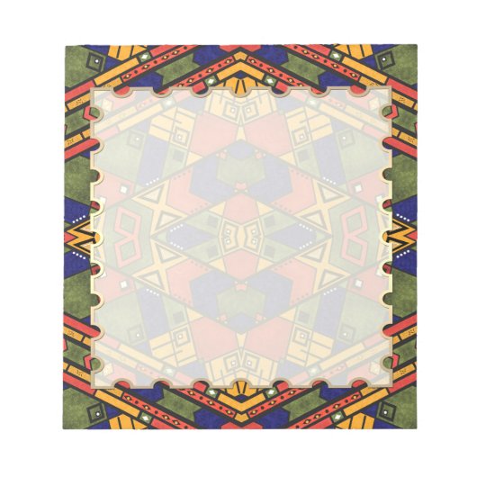 Nahtloses afrikanisches Ethno-Muster Notizblock (Vorderseite)