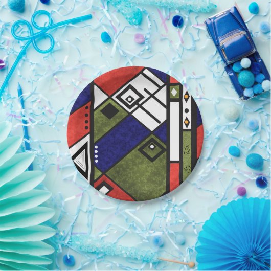 Nahtloses afrikanisches Ethno-Muster Pappteller (Party)