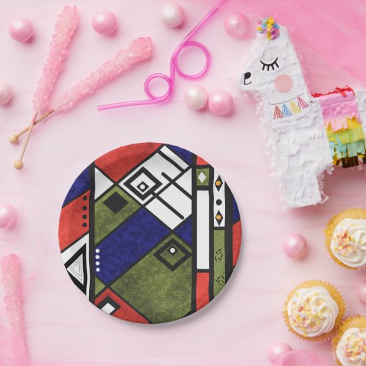 Nahtloses afrikanisches Ethno-Muster Pappteller (Party)