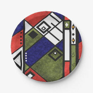 Nahtloses afrikanisches Ethno-Muster Pappteller