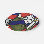 Nahtloses afrikanisches Ethno-Muster Pappteller (Schrägansicht)