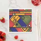 Nahtloses afrikanisches Ethno-Muster Serviette (Beispiel)