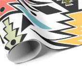 Nahtloses afrikanisches Ziermuster-Backgro Geschenkpapier (Rolleneckpunkt)