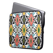 Nahtloses afrikanisches Ziermuster-Backgro Laptopschutzhülle (Vorderseite Links)