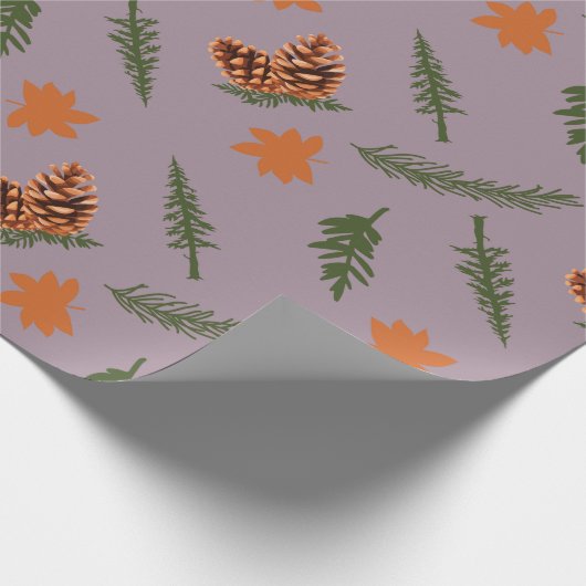 Nahtloses Ahornleaf-Umschlagpapier für den gemütli Geschenkpapier (Ecke)