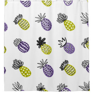 Nahtloses Ananas-Muster Duschvorhang