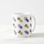 Nahtloses Ananas-Muster Kaffeetasse (VorderseiteRechts)