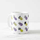 Nahtloses Ananas-Muster Kaffeetasse (Vorderseite Links)