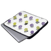 Nahtloses Ananas-Muster Laptopschutzhülle (Vorne Knopf)