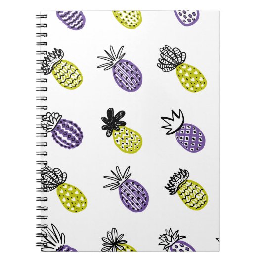 Nahtloses Ananas-Muster Notizblock (Vorderseite)