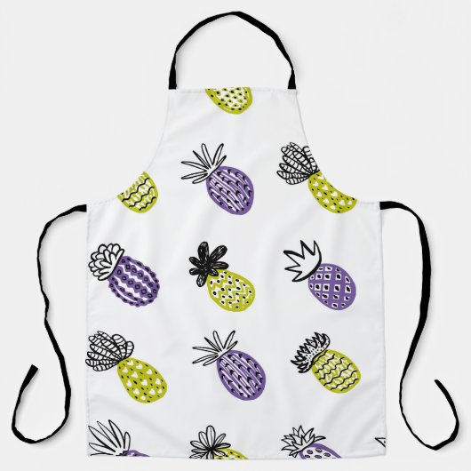 Nahtloses Ananas-Muster Schürze (Vorderseite)