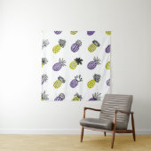 Nahtloses Ananas-Muster Wandteppich (Beispiel (Horizontal))