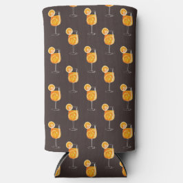 Nahtloses Aperol Spritz Cocktail Muster Selters Dosenkühler