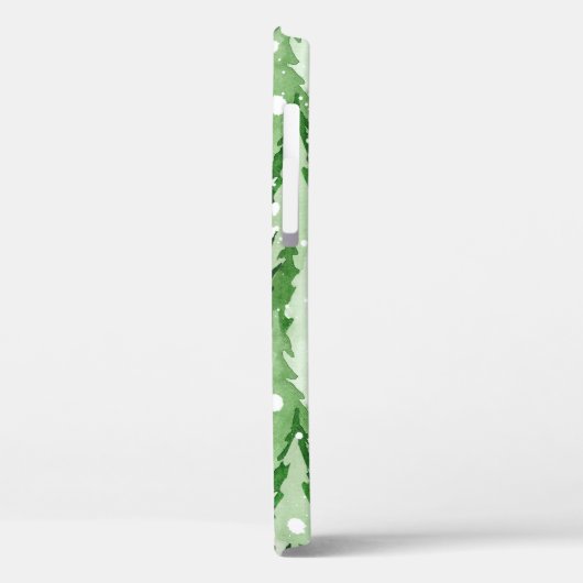 Nahtloses Aquarellmuster mit grünen Kiefern Case-Mate iPhone Hülle (Rückseite / Links)