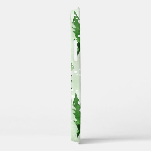 Nahtloses Aquarellmuster mit grünen Kiefern Case-Mate iPhone Hülle (Rückseite / Rechts)