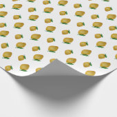 Nahtloses Aquarellzitronenmuster Geschenkpapier (Ecke)