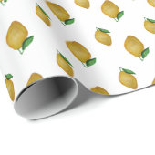 Nahtloses Aquarellzitronenmuster Geschenkpapier (Rolleneckpunkt)