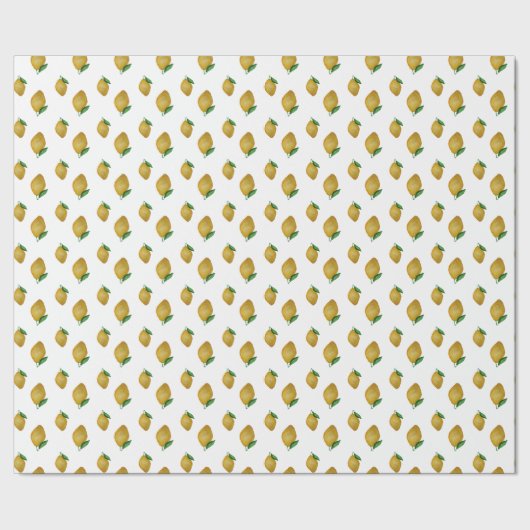 Nahtloses Aquarellzitronenmuster Geschenkpapier (Saum)