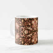 Nahtloses arabisches Muster. Art-Deco-Stil Kaffeetasse (Vorderseite Links)