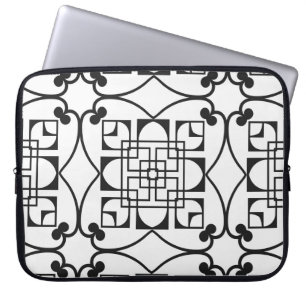 Nahtloses Art Deco-Muster. Vintage minimalistische Laptopschutzhülle