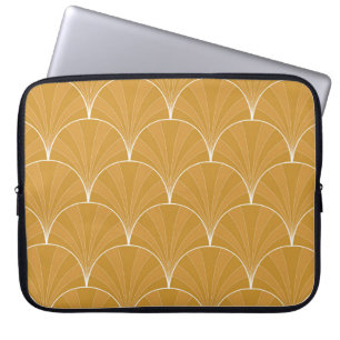 Nahtloses Art Deco-Muster. Vintage minimalistische Laptopschutzhülle