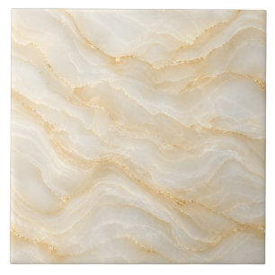 Nahtloses Beiges Gold Marmor Onyx Muster Fliese