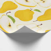 Nahtloses Birnenmuster. Unterschiedliche Birnen, g Geschenkpapier (Ecke)