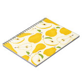 Nahtloses Birnenmuster. Unterschiedliche Birnen, g Notizblock (Linke Seite)