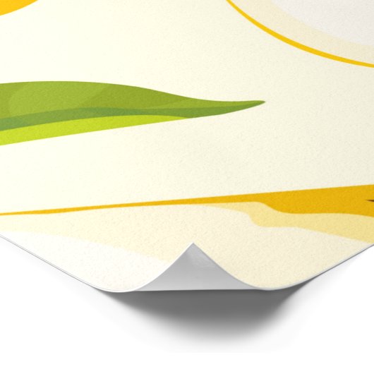 Nahtloses Birnenmuster. Unterschiedliche Birnen, g Poster (Ecke)