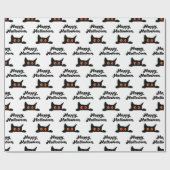 Nahtloses Black Cat Wrapping Paper: Happy Hallowee Geschenkpapier (Flach)