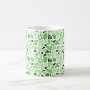 Nahtloses Blattmuster Kaffeetasse