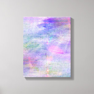 nahtloses blaues, rosa Hintergrundgelb-Aquarell Leinwanddruck