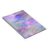 nahtloses blaues, rosa Hintergrundgelb-Aquarell Notizblock (Rechte Seite)