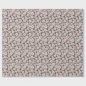 Nahtloses Blossom Daisy Blume Muster Geschenkpapier (Flach)