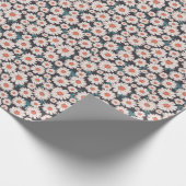 Nahtloses Blossom Daisy Blume Muster Geschenkpapier (Ecke)