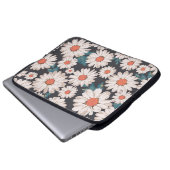 Nahtloses Blossom Daisy Blume Muster Laptopschutzhülle (Vorne Knopf)