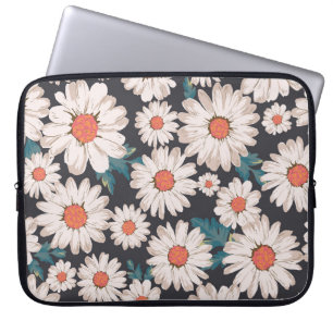 Nahtloses Blossom Daisy Blume Muster Laptopschutzhülle