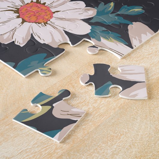 Nahtloses Blossom Daisy Blume Muster Puzzle (Seite)
