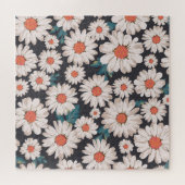 Nahtloses Blossom Daisy Blume Muster Puzzle (Horizontal)