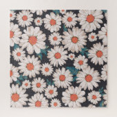 Nahtloses Blossom Daisy Blume Muster Puzzle (Vertikal)